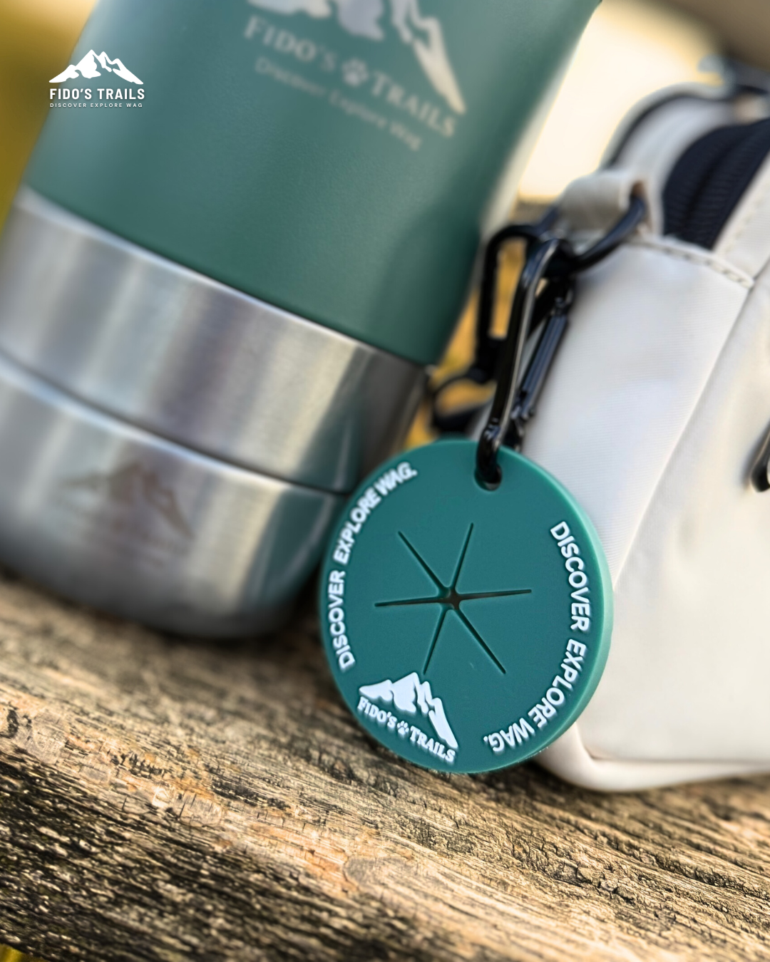 Fido’s Trails Poo Bag Tag - Forest Green