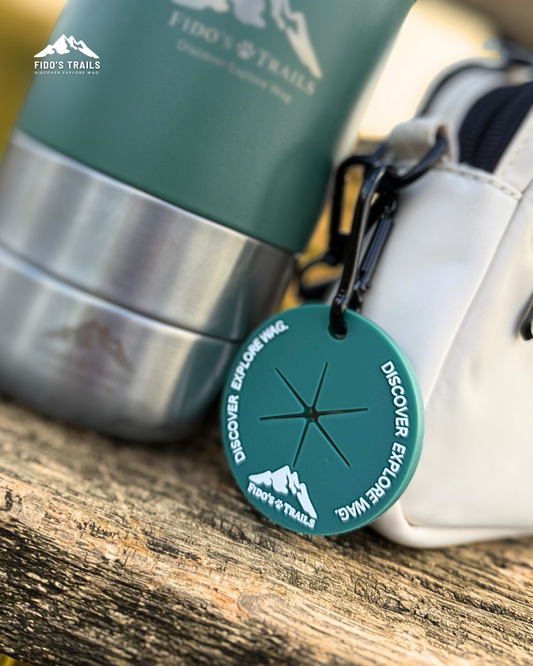 Fido’s Trails Poo Bag Tag - Forest Green